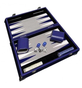 jeu de société backgammon bleu