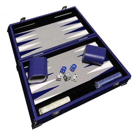 jeu de société backgammon bleu