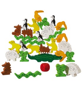 jeu en bois pyramide d'animaux