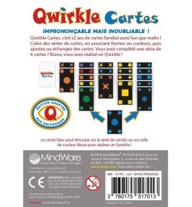 jeu de stratégie qwirkle cartes