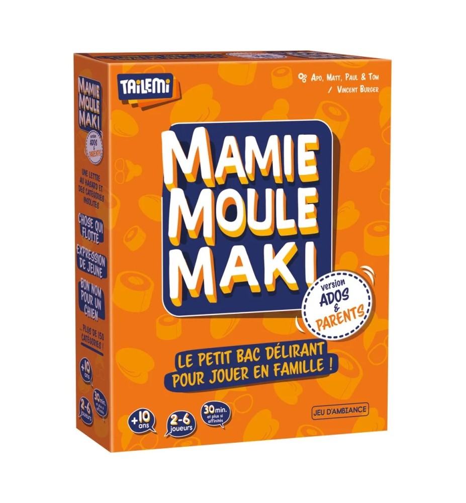 jeu d'ambiance Mami Moule Maki Ados et parents
