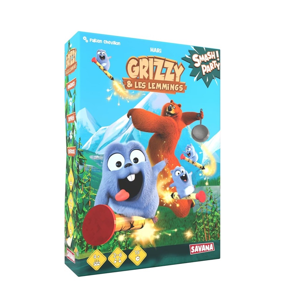 jeu de société Grizzy et les lemmings smash party