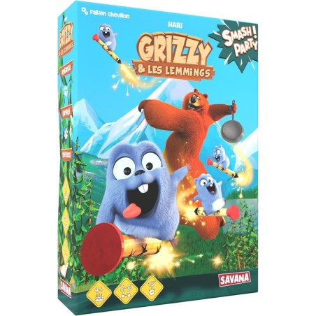 jeu de société Grizzy et les lemmings smash party